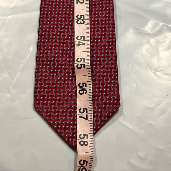 Brooks Brothers Red Blue Design Silk Neck Tie Made in USA Woven in Italy 58” Men - Picture 2 of 15